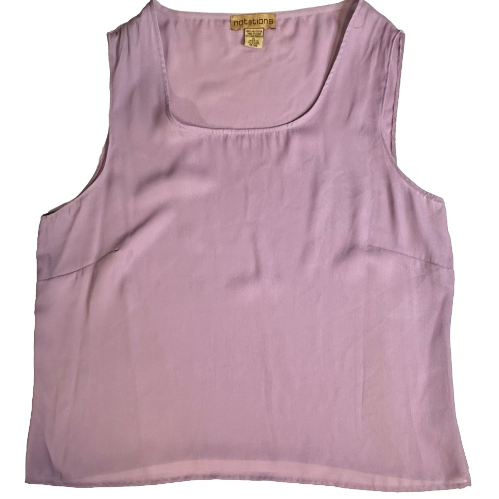 Notations Lavender‎ Sheer Tank Top Size XL Pre-owned